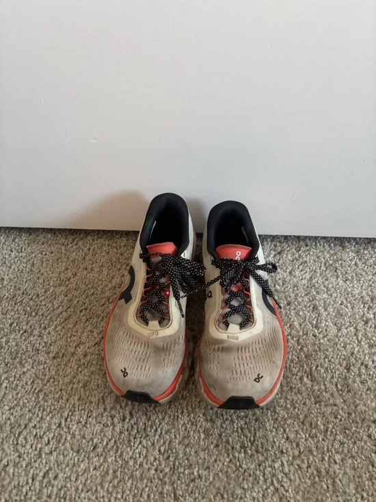 On Running Women's White and Orange Cloudrunner Sneakers - Picture 2 of 4